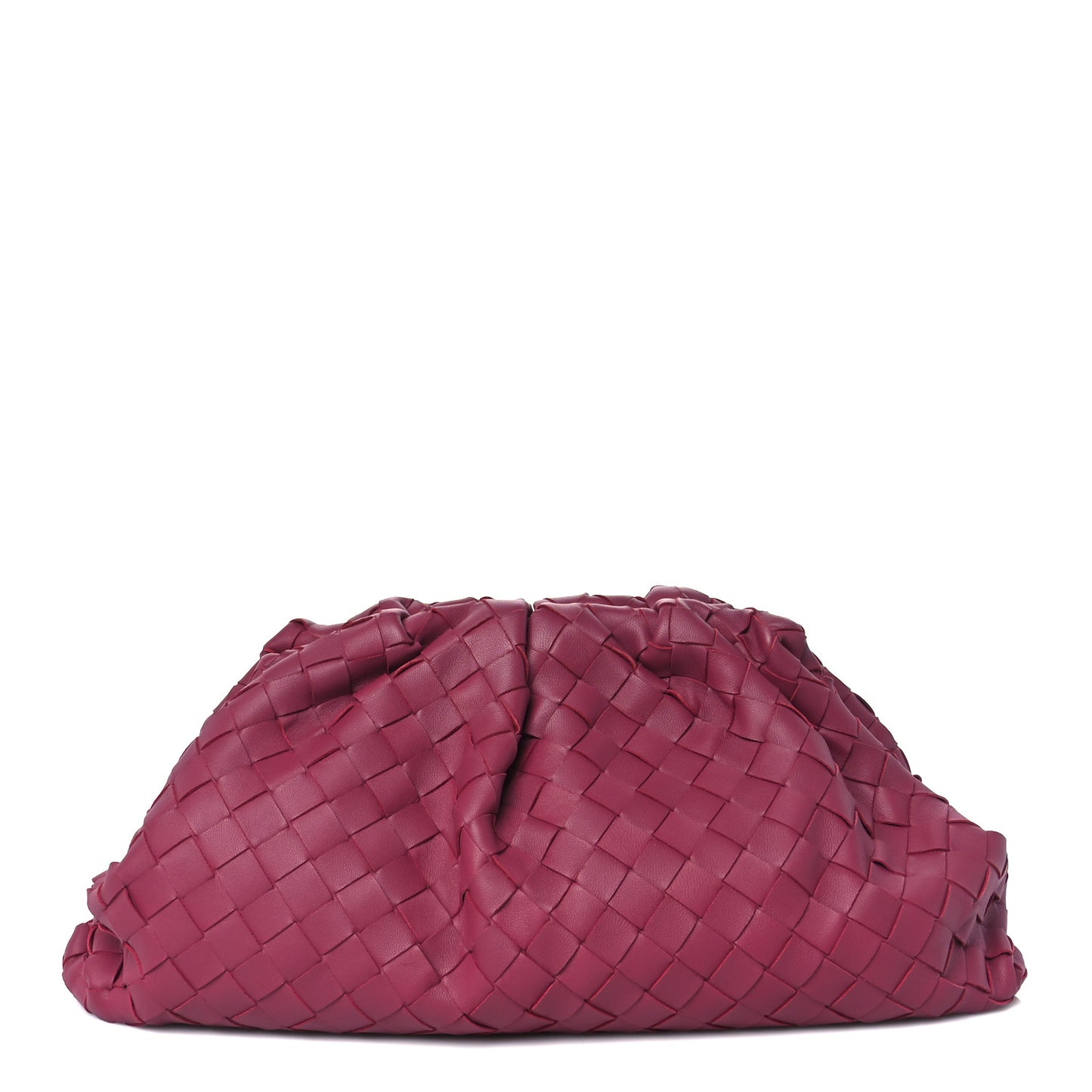 Nappa Maxi Intrecciato The Pouch Oversized Clutch Amaranto