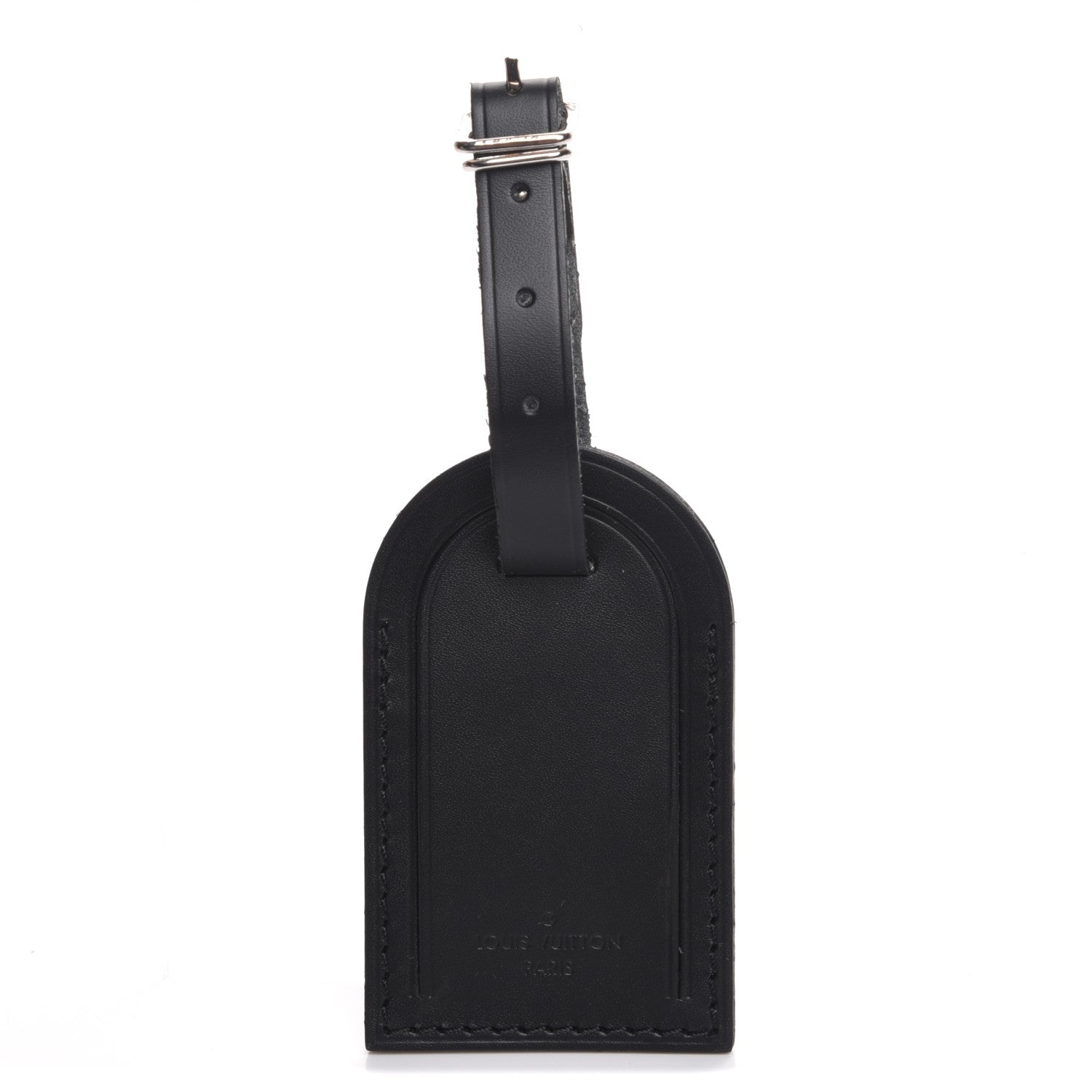 Louis Vuitton Calfskin Luggage Tag Black 1 of 3