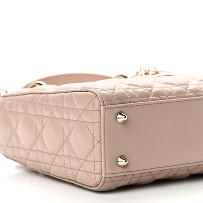 Christian Dior Lambskin Cannage Small Lucky Badges My Lady Dior Taupe 14 of 25