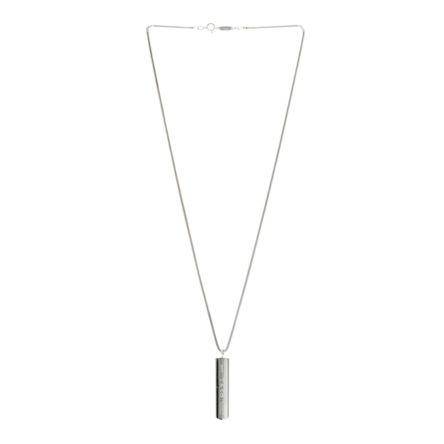 Sterling Silver 1837 Bar Pendant Necklace