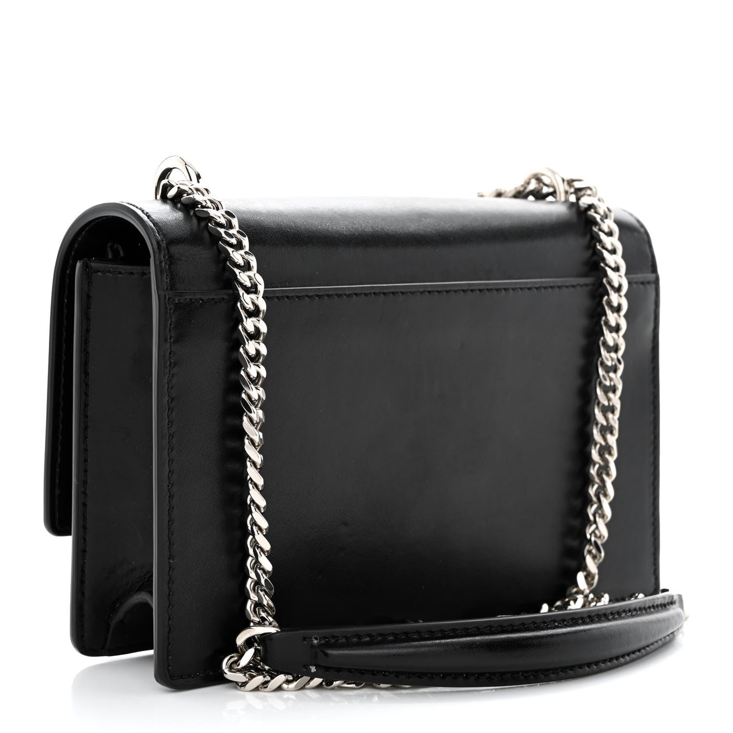 Saint Laurent Calfskin Monogram Sunset Chain Wallet Black 3 of 10