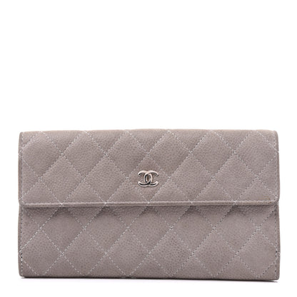 Chanel Iridescent Caviar Quilted Large Flap Wallet Grey 1 of 10