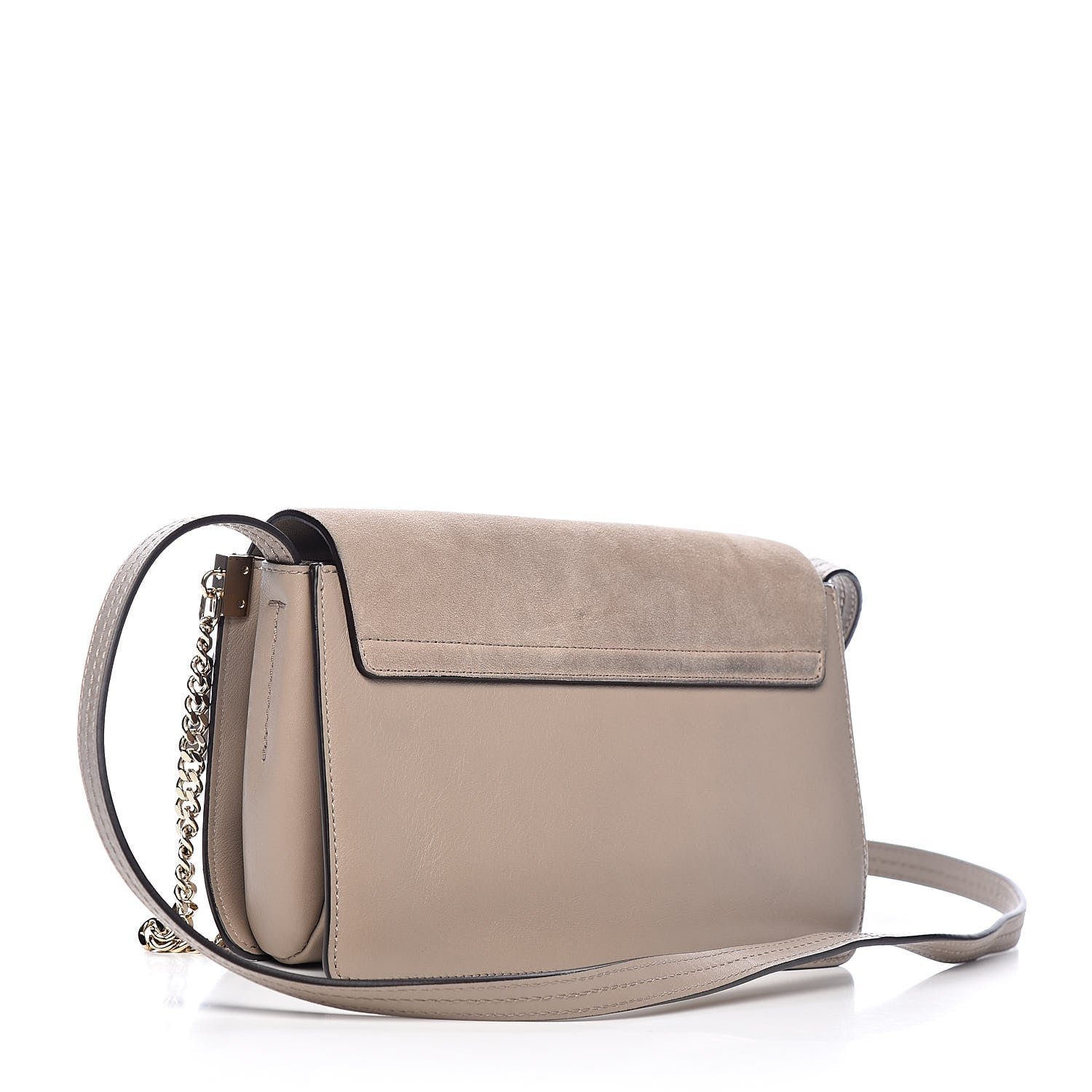 Chloe Suede Calfskin Small Faye Shoulder Bag Motty Grey 3 of 11
