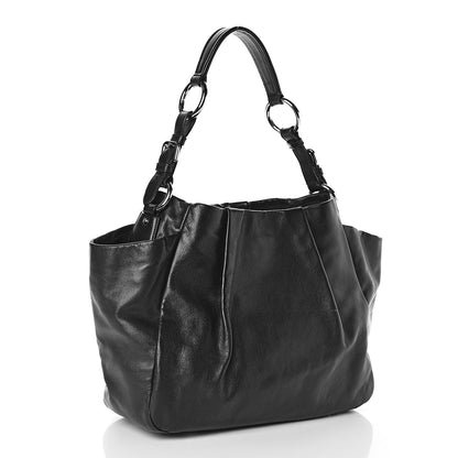 Prada Soft Calfskin Hobo Black 3 of 9