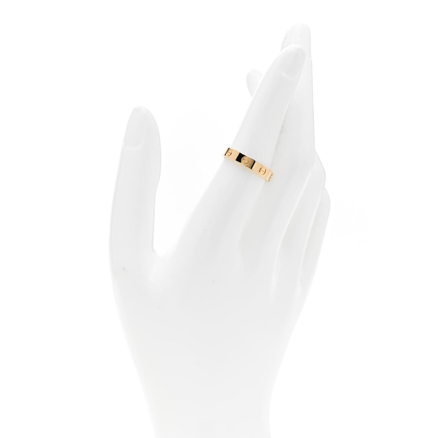 18K Yellow Gold 3.5mm LOVE Wedding Band Ring 54 6.75