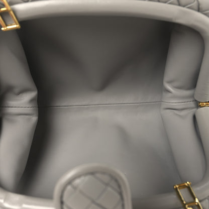 Bottega Veneta Nappa Intrecciato Small The Lauren 1980 Clutch With Chain Sterling 5 of 9