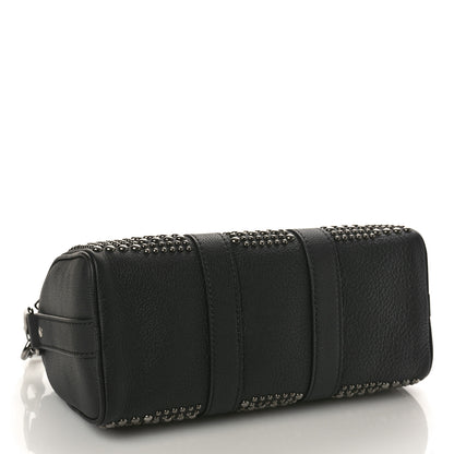 Louis Vuitton Calfskin Studded Keepall Bandouliere 25 Black 4 of 8