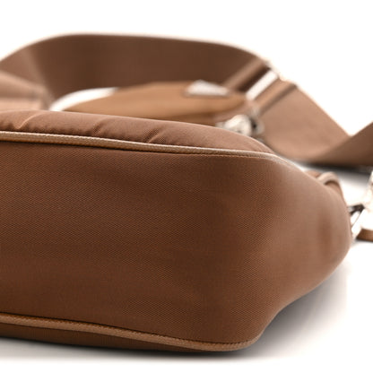 Prada Tessuto Nylon Saffiano Re-Edition 2005 Shoulder Bag Cacao 11 of 12