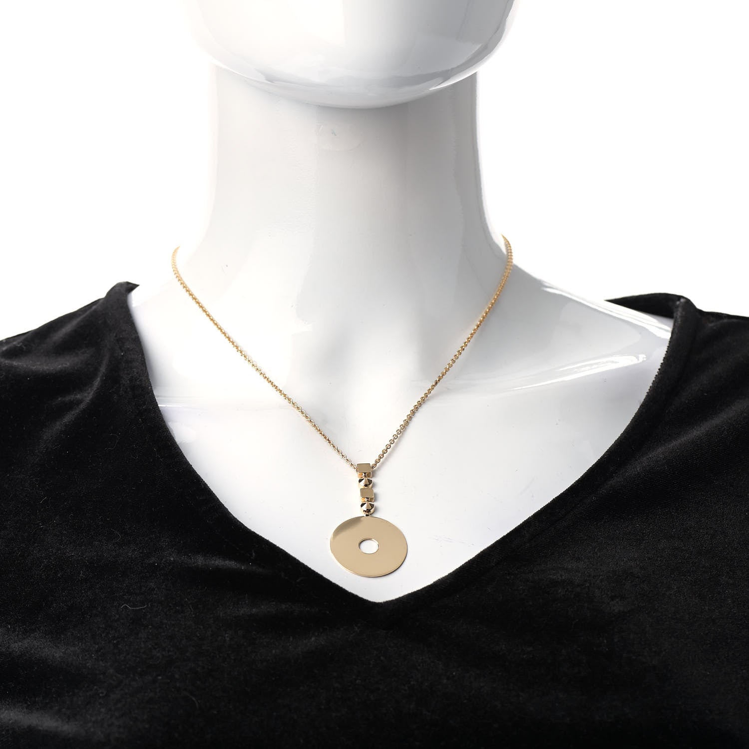 Bulgari 18K Yellow Gold Lucia Pendant Necklace 2 of 6