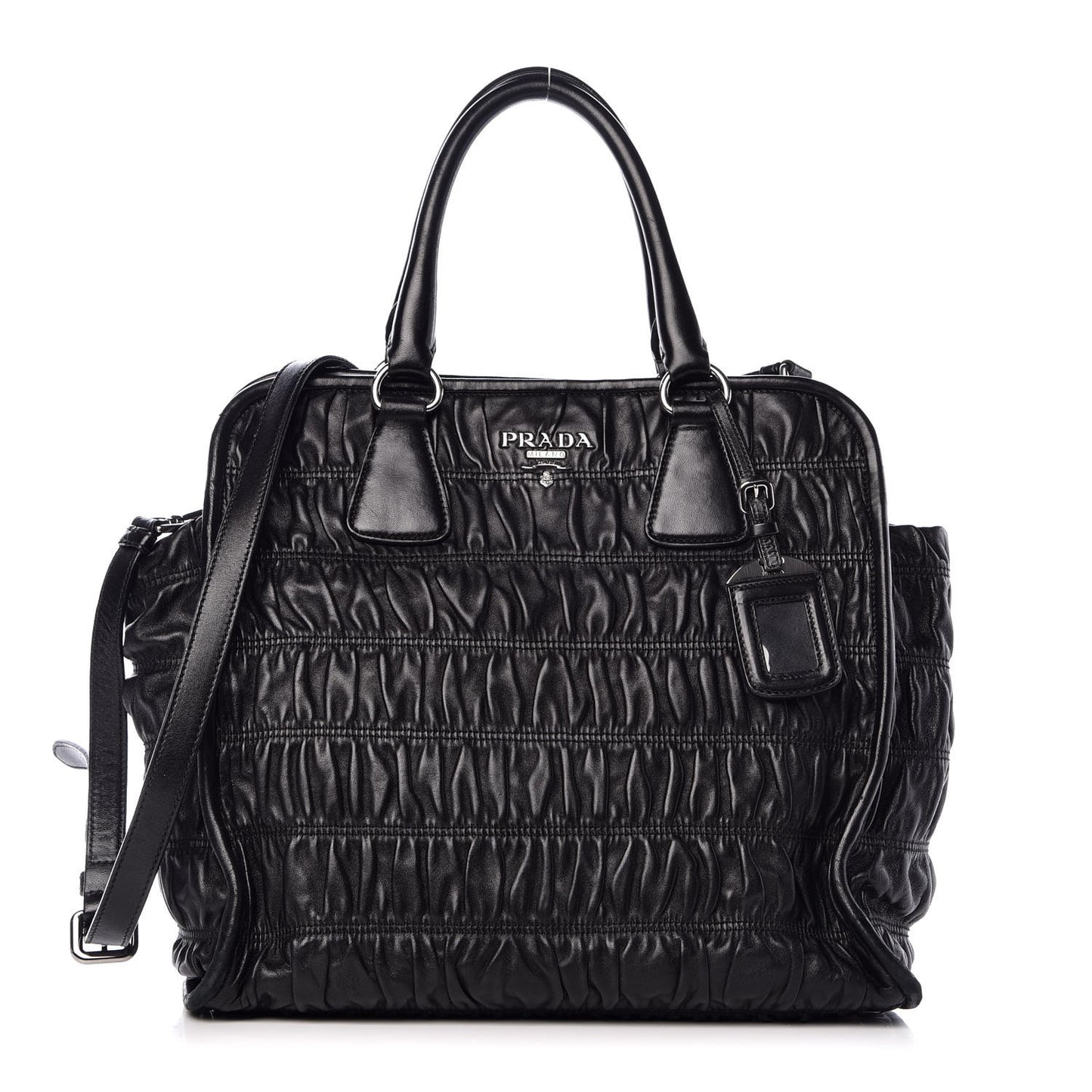 Nappa Gaufre Satchel Black