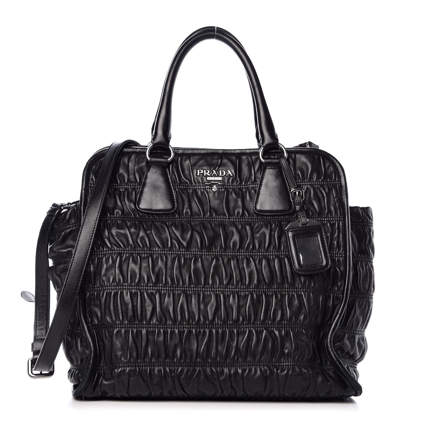 Prada Nappa Gaufre Satchel Black 1 of 11