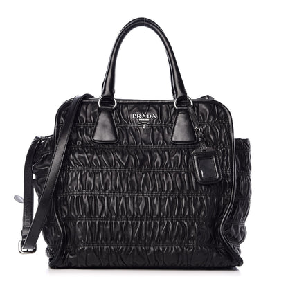 Prada Nappa Gaufre Satchel Black 1 of 11