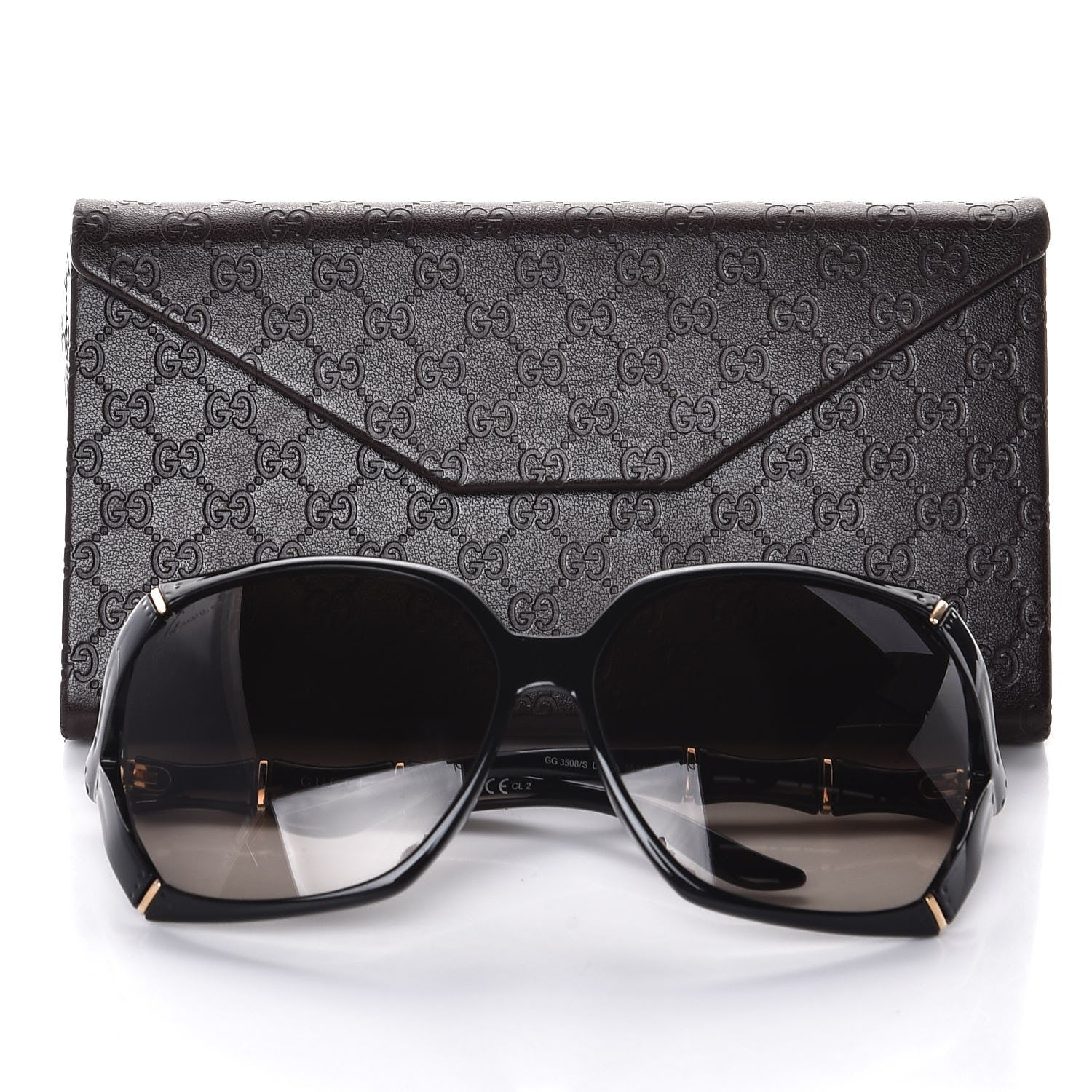Gucci Bamboo Effect Sunglasses 3508/S Black 8 of 8
