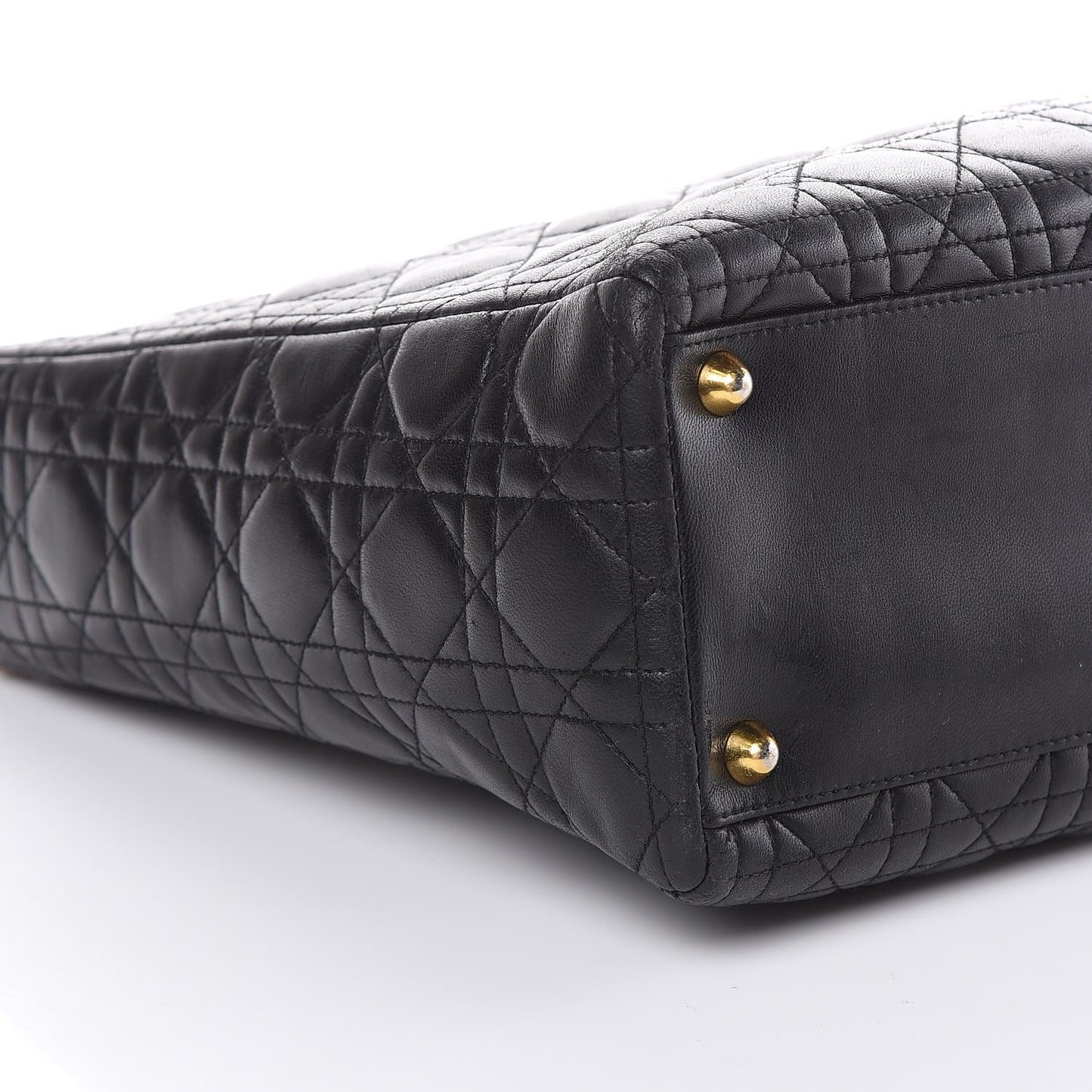 Lambskin Cannage Large Lady Dior Black