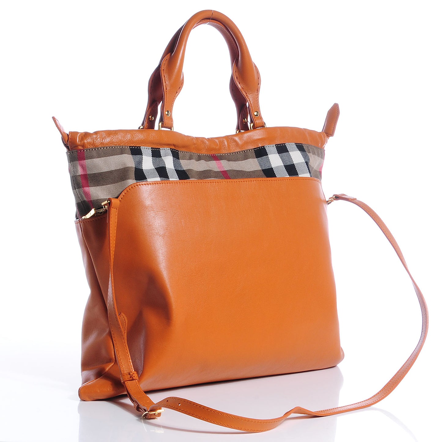 Calfskin House Check Big Crush Tan
