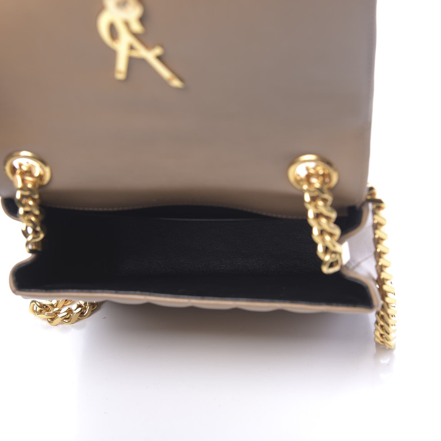 Saint Laurent Lambskin Matelasse Monogram Medium Vicky Chain Bag Brown 5 of 10