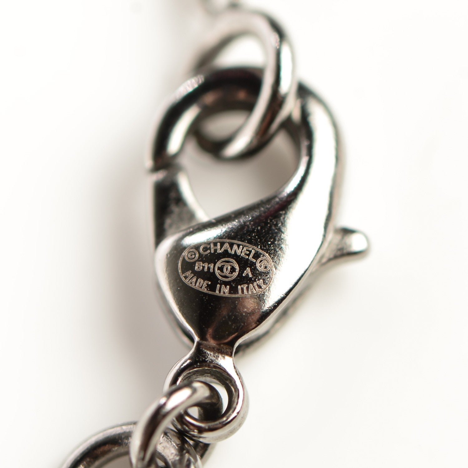 Chanel CC Bead Drop Necklace Black 5 of 5