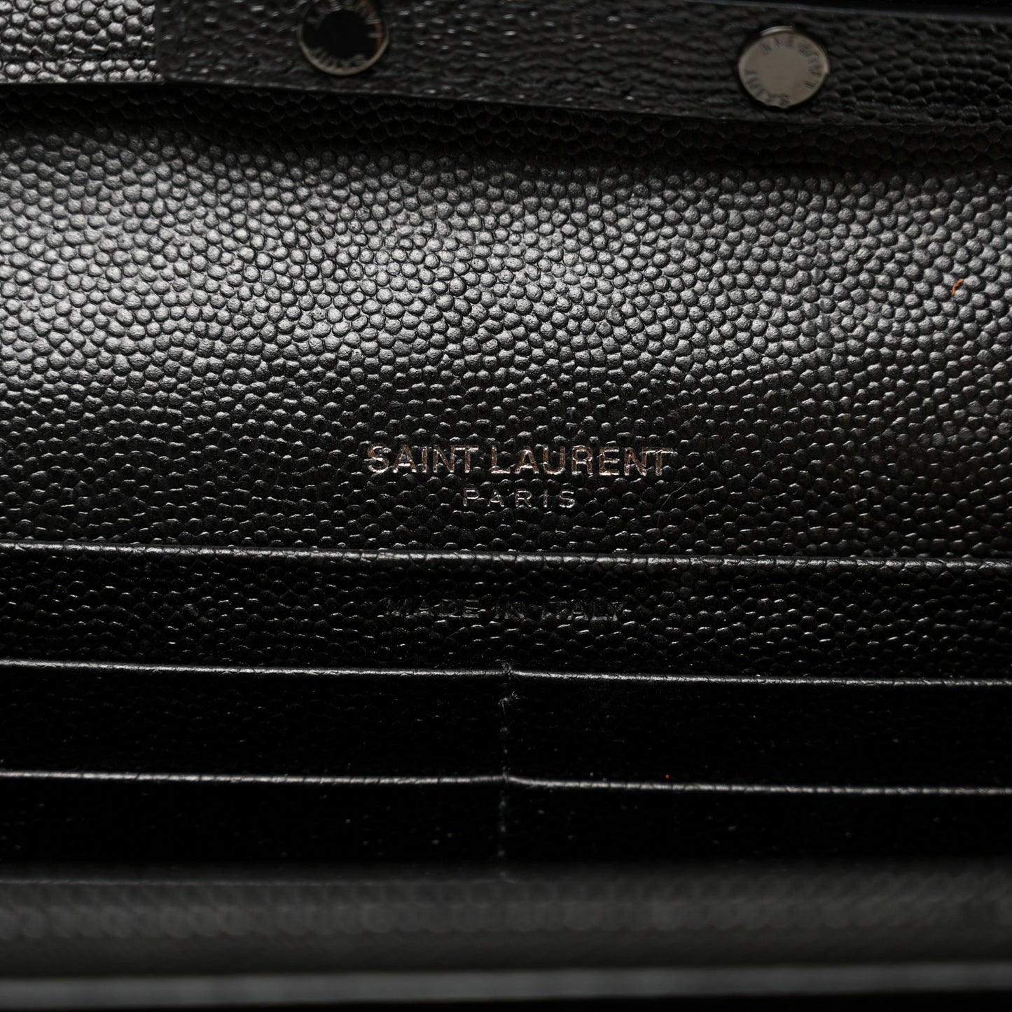 Grain De Poudre Matelasse Chevron Monogram Monochrome Chain Wallet Black