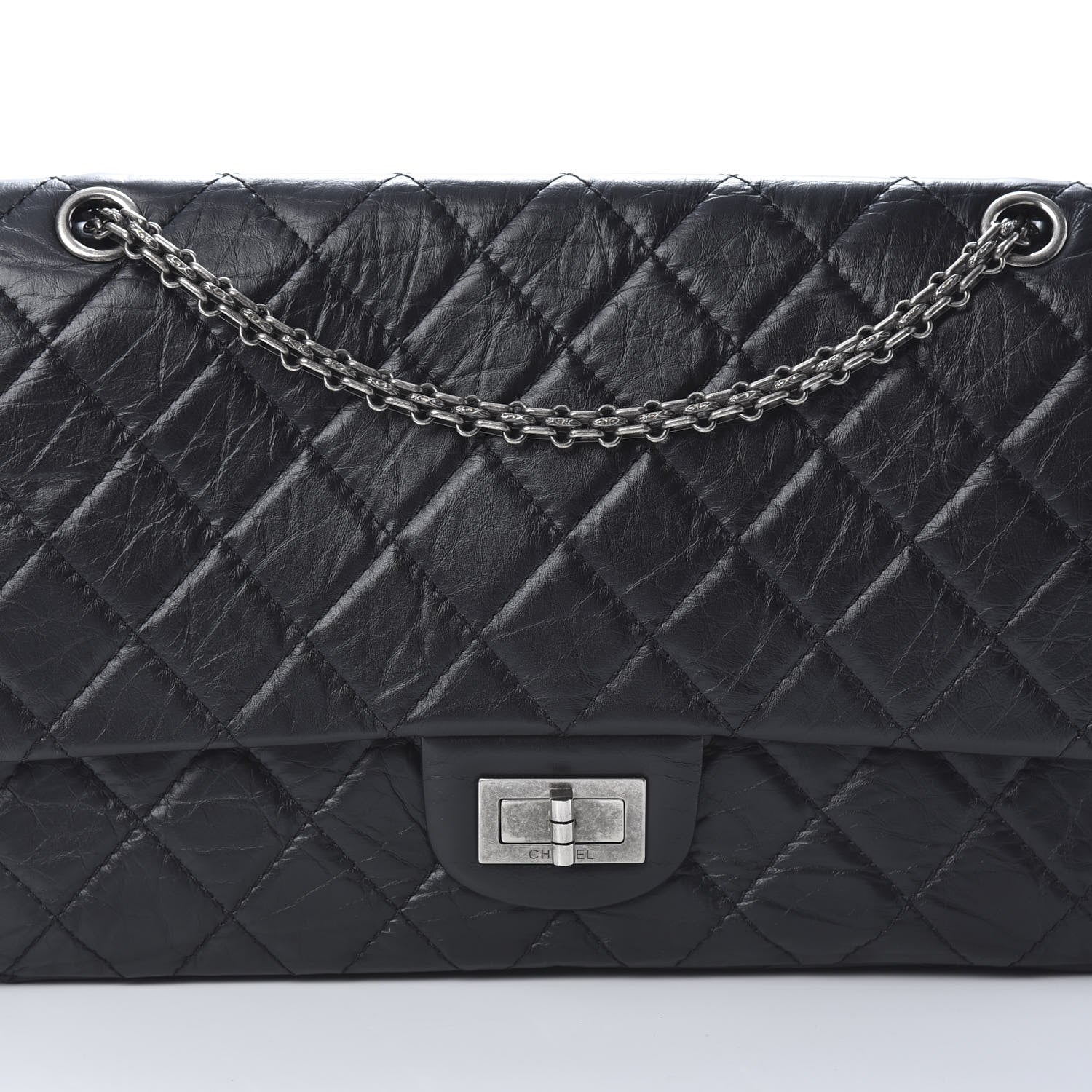 Chanel Aged Calfskin Quilted 2.55 Reissue 227 Flap Black 8 of 14