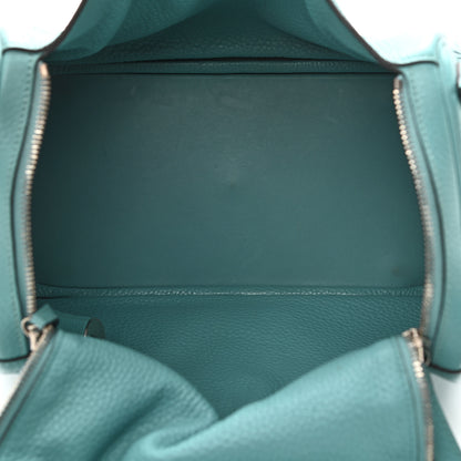 Hermes Taurillon Clemence Lindy 30 Bleu Atoll 4 of 11