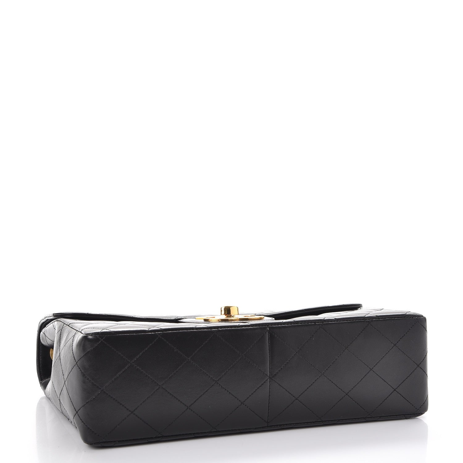 Chanel Lambskin Quilted XL Jumbo Single Flap Black 5 of 12