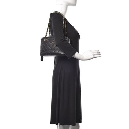 Chanel Lambskin Chevron Quilted Camera Case Black 2 of 15