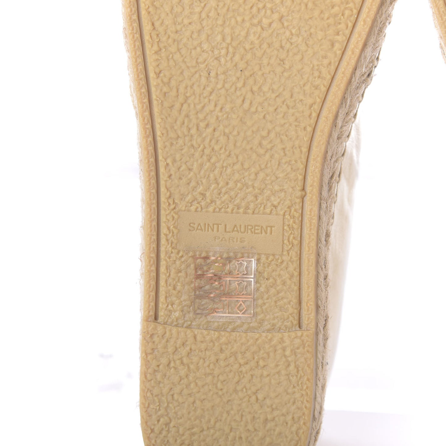 Metallic Lambskin Monogram Espadrilles 37 Platino