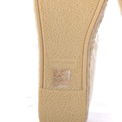 Saint Laurent Metallic Lambskin Monogram Espadrilles 37 Platino 7 of 11