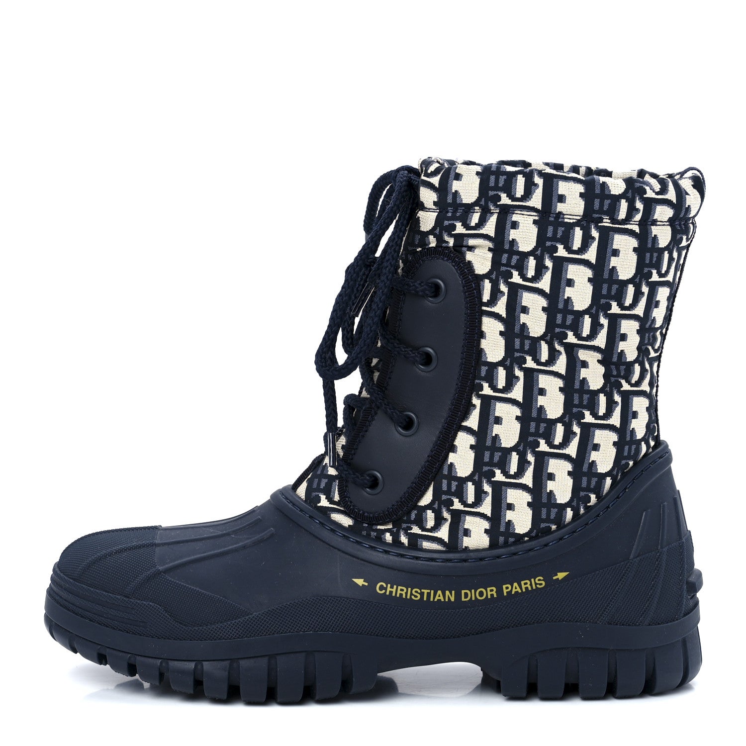 Christian Dior Oblique Nylon D-Venture Boots 36.5 Deep Blue 1 of 8