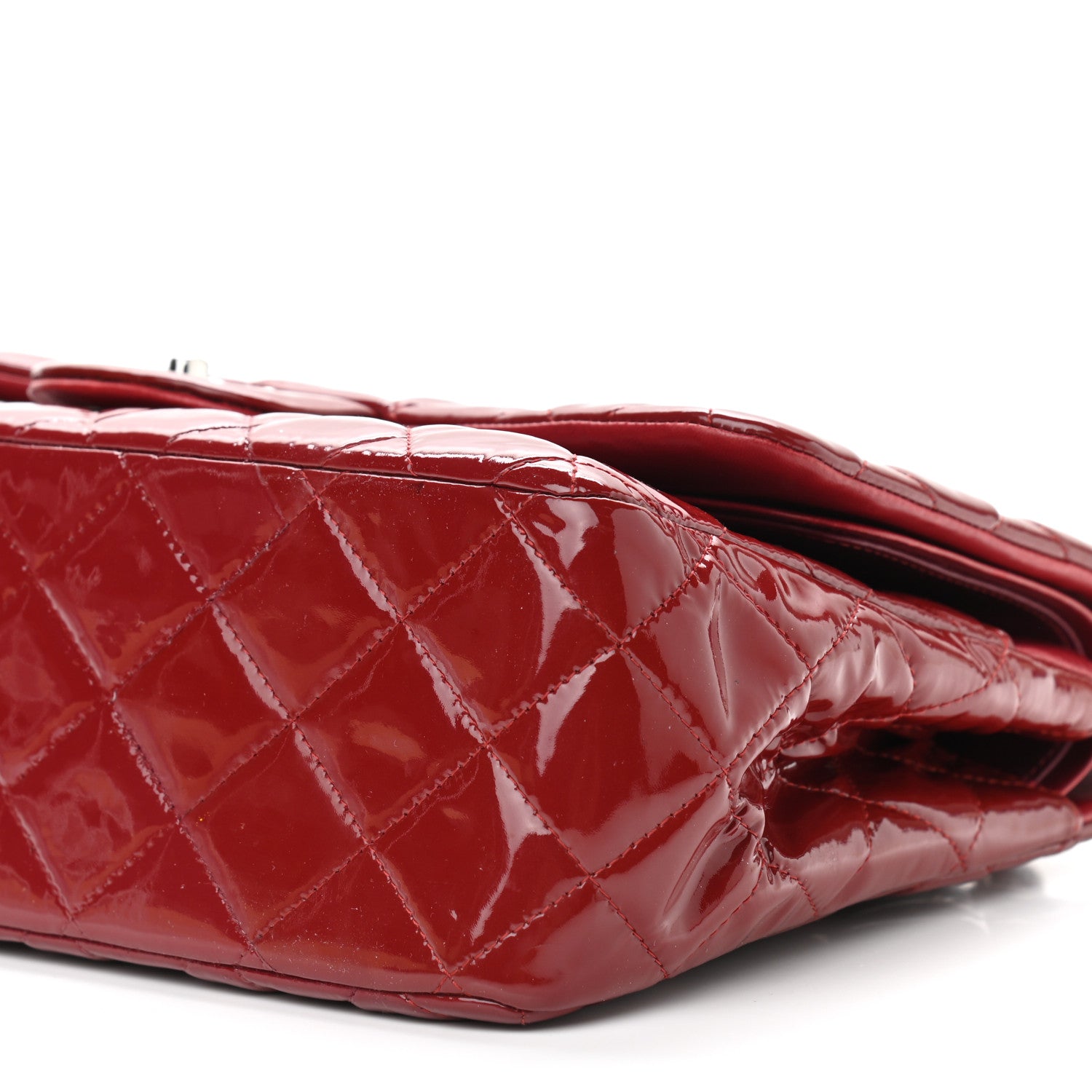 Chanel Patent Quilted Jumbo Double Flap Red 11 of 11