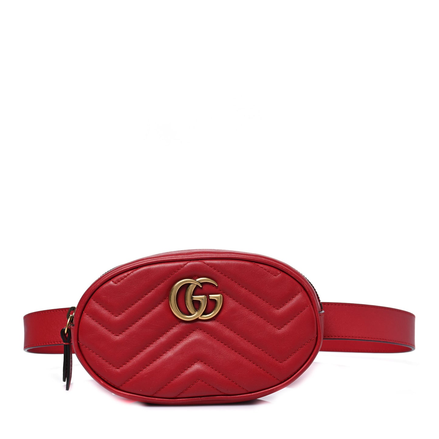 Calfskin Matelasse GG Marmont Belt Bag 75 30 Hibiscus Red