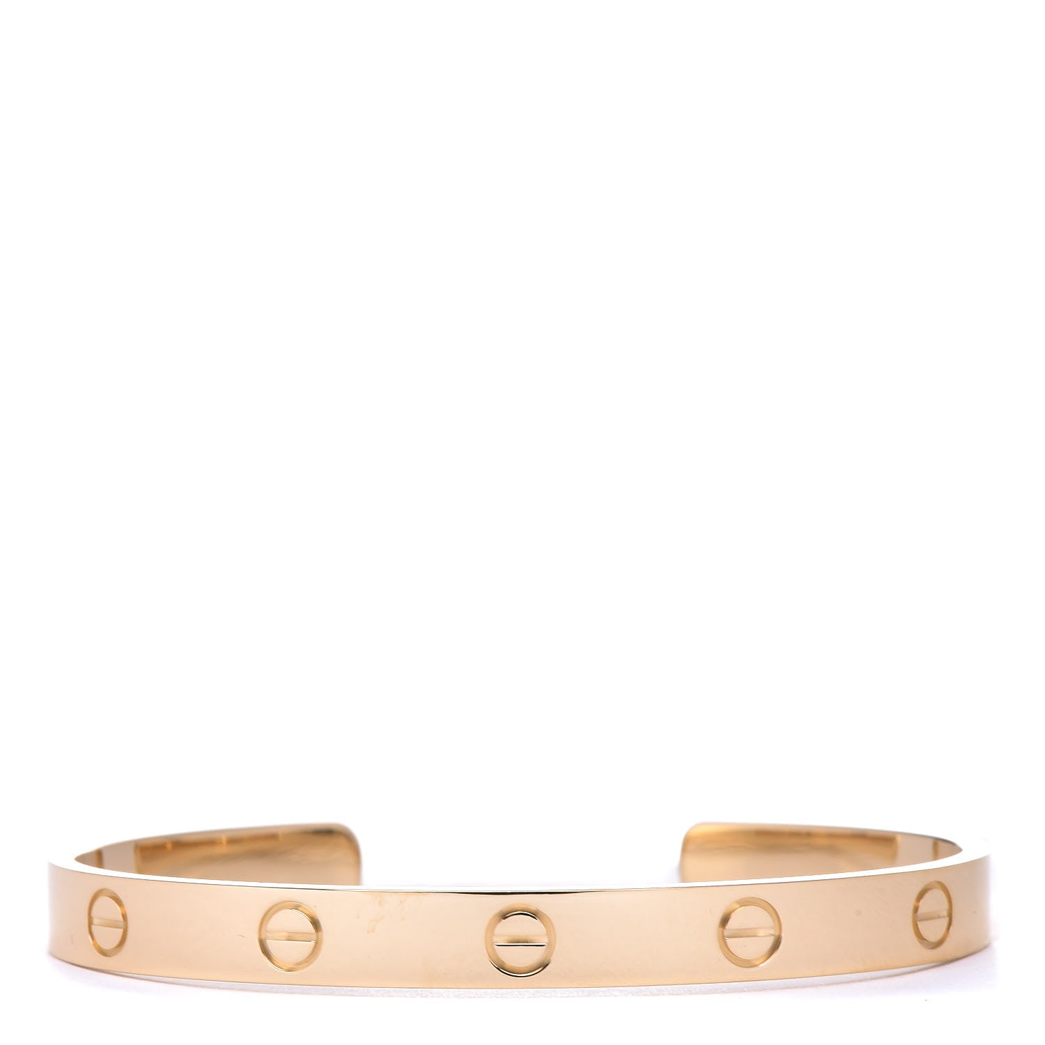 Cartier 18K Yellow Gold LOVE Cuff Bracelet 18 1 of 5