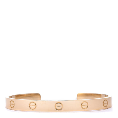 Cartier 18K Yellow Gold LOVE Cuff Bracelet 18 1 of 5