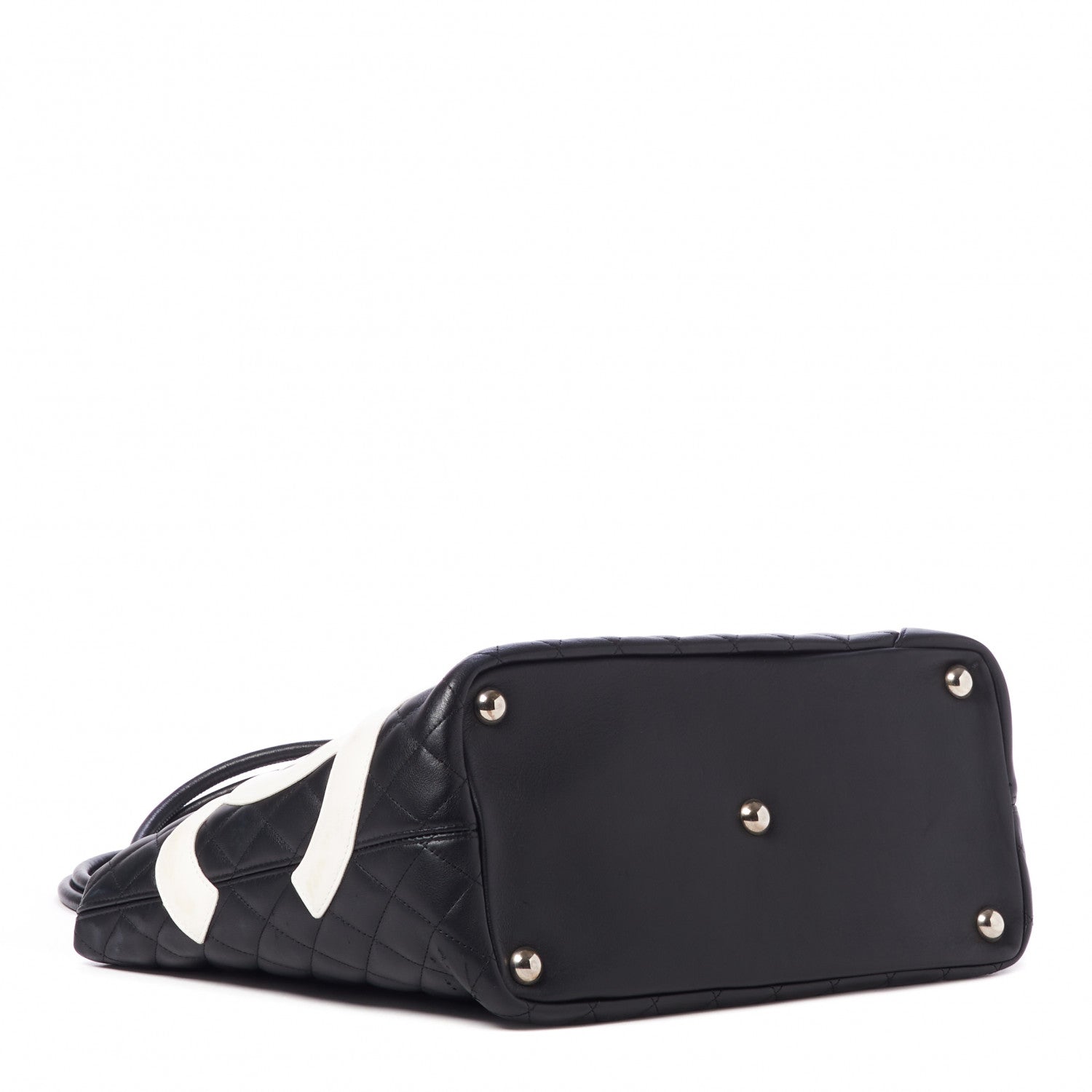 Chanel Calfskin Quilted Large Cambon Tote Black White 4 of 11