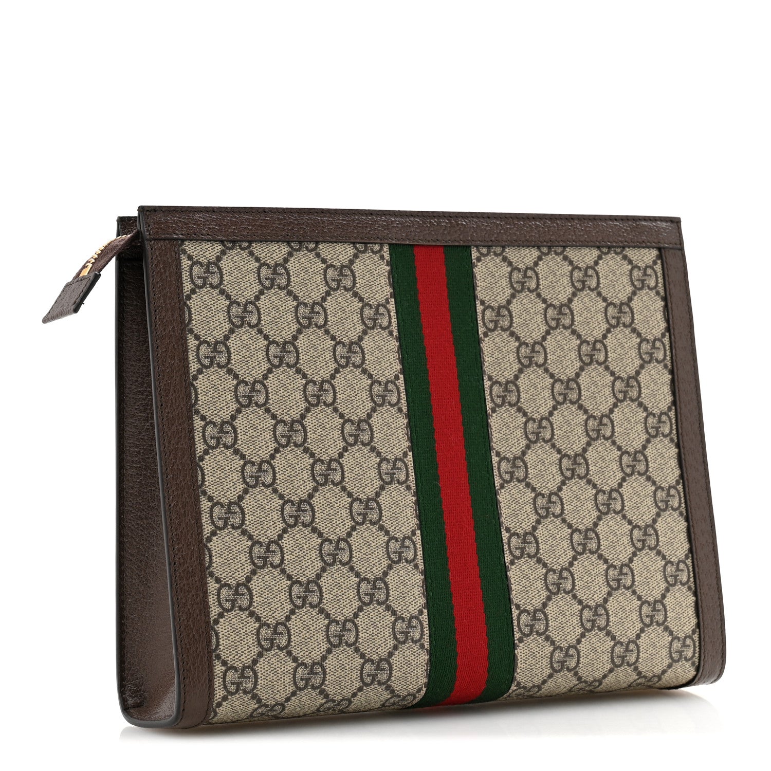 Gucci GG Supreme Monogram Web Ophidia Pouch Brown 3 of 8