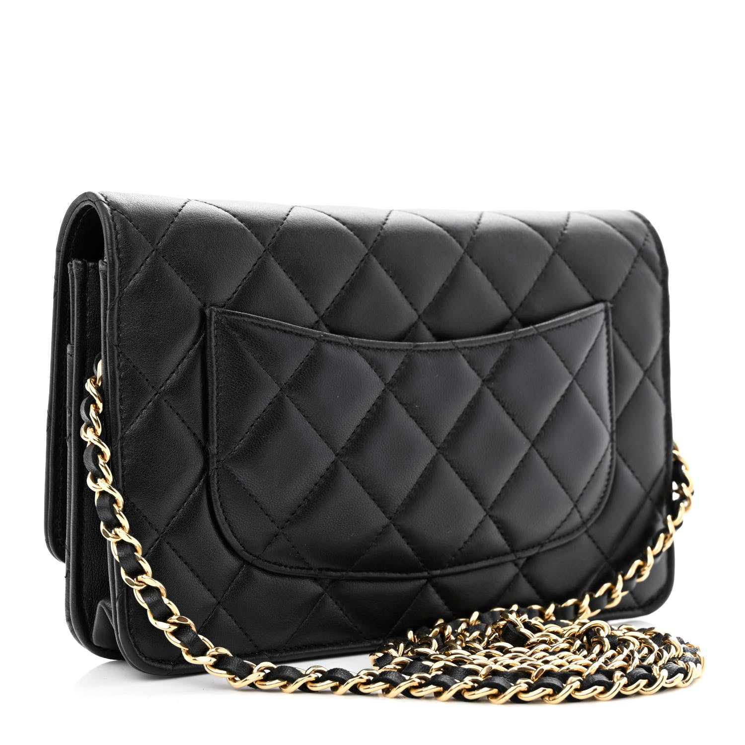 Chanel Lambskin Quilted Enamel Coco Casino Wallet On Chain WOC Black 3 of 13