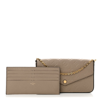 Louis Vuitton Empreinte Pochette Felicie Chain Wallet Tourterelle 3 of 12