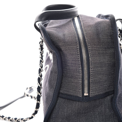 Chanel Denim Deauville Bowling Bag Dark Blue 11 of 17