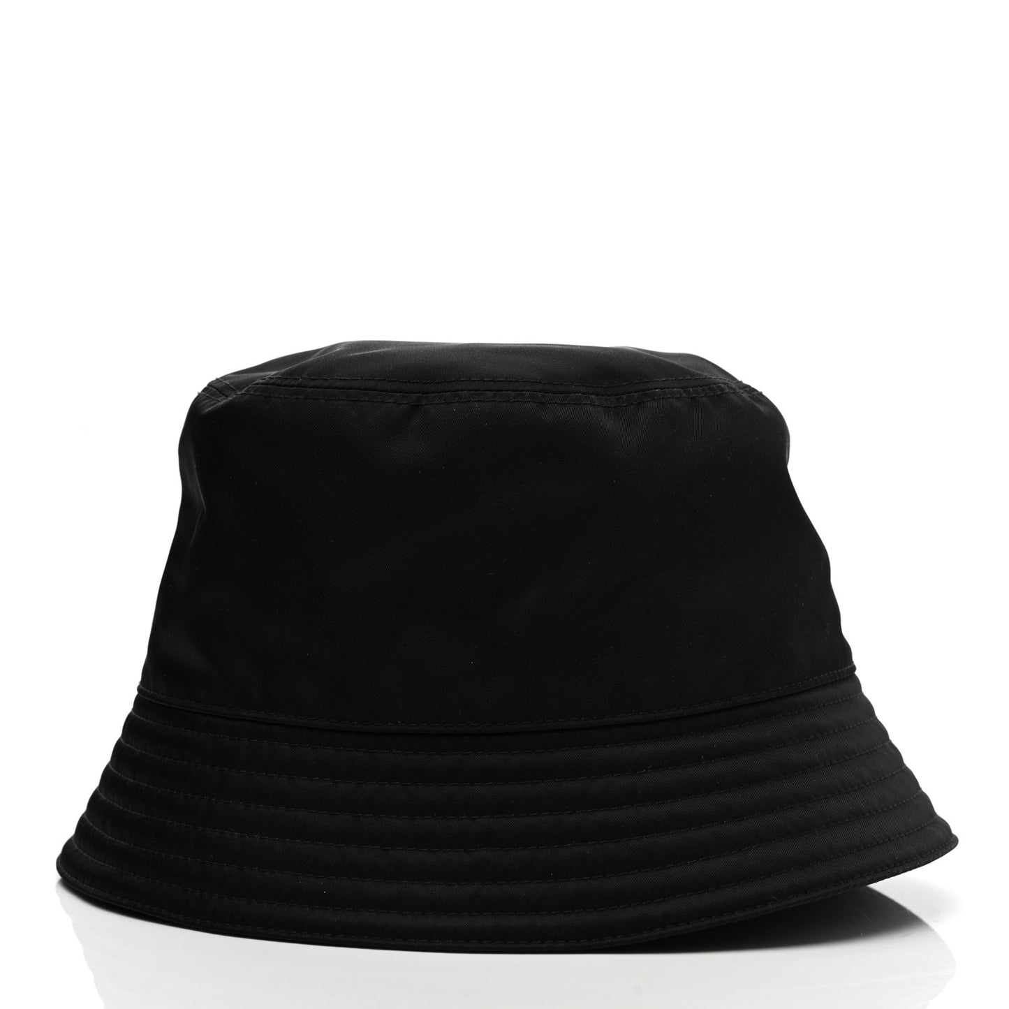 Re-Nylon Metal Triangle Logo Womens Bucket Hat M Black