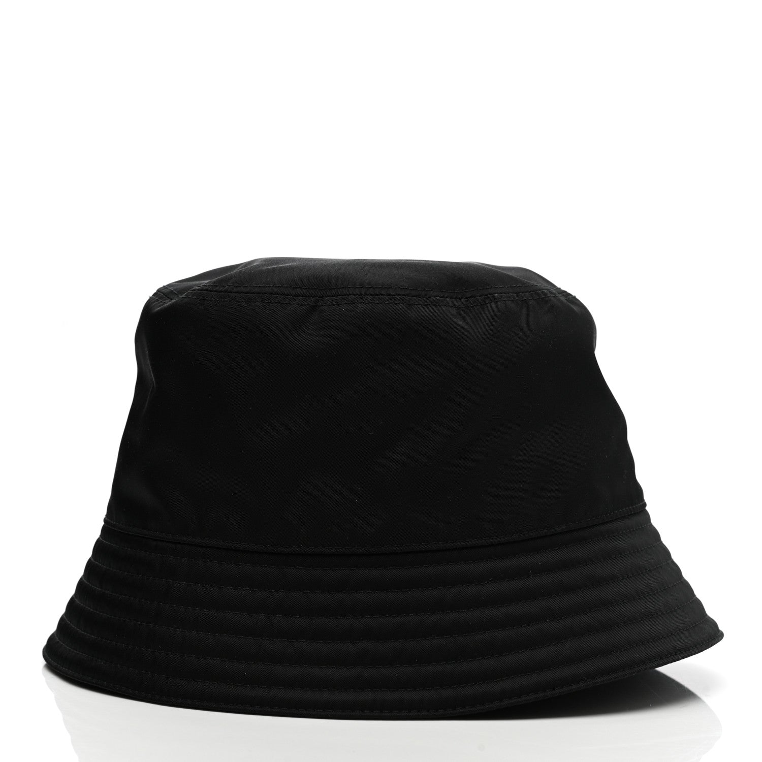 Prada Re-Nylon Metal Triangle Logo Womens Bucket Hat M Black 4 of 8