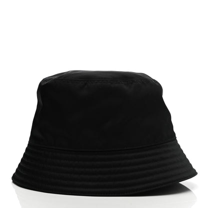 Prada Re-Nylon Metal Triangle Logo Womens Bucket Hat M Black 4 of 8