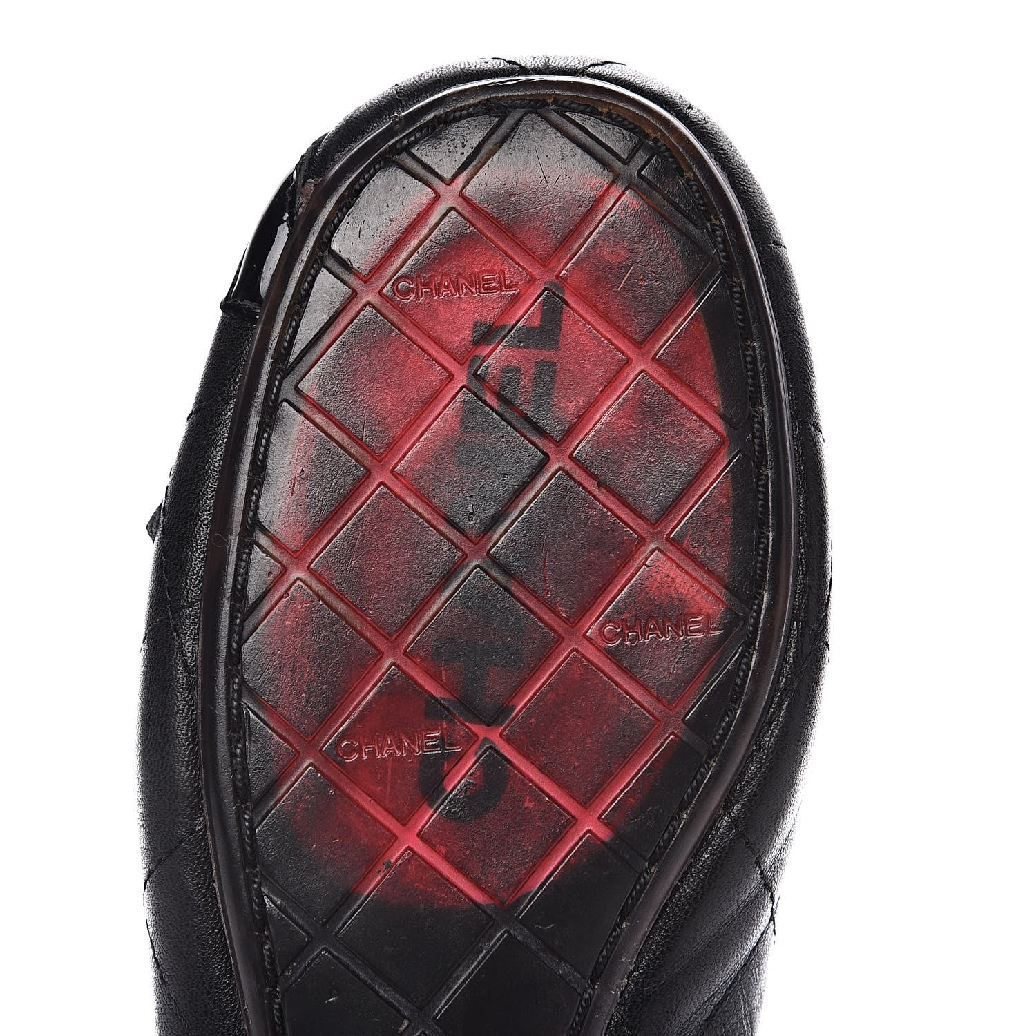 Chanel Lambskin Quilted Cambon Ballerina Flats 38 Black 8 of 11