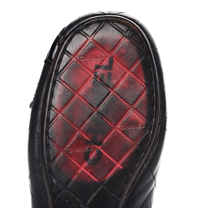 Chanel Lambskin Quilted Cambon Ballerina Flats 38 Black 8 of 11