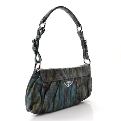 Prada Snakeskin Alligator Shoulder Flap Bag Voyage 3 of 9
