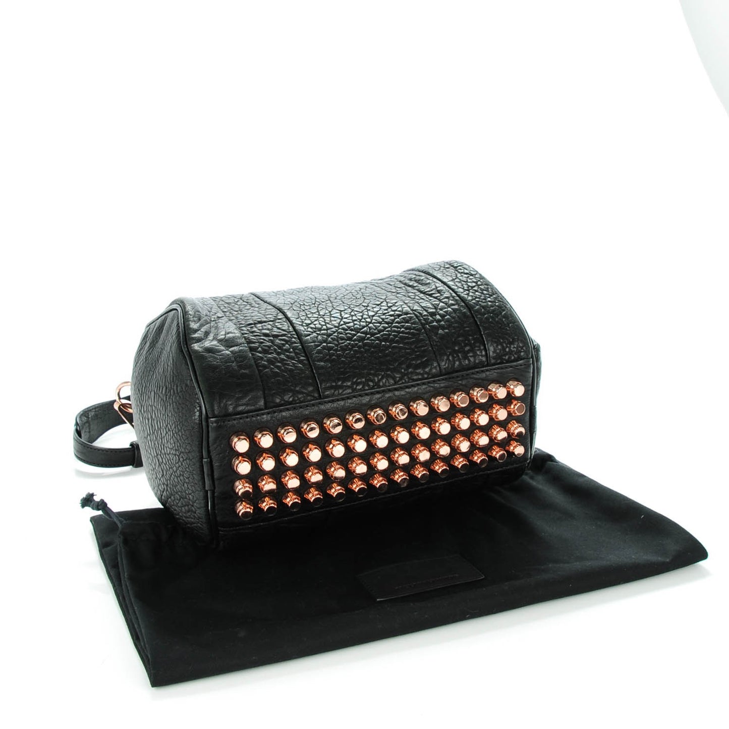 Pebbled Lambskin Rockie Black Rose Gold Hardware