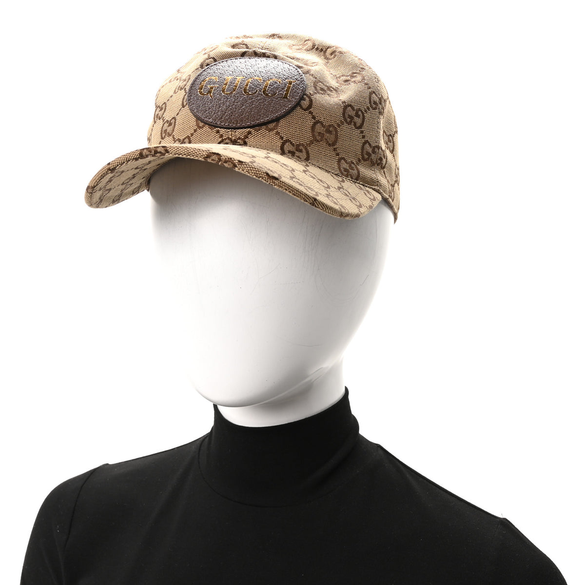 Monogram Textured Dollar Calfskin Zeno Baseball Hat L Beige