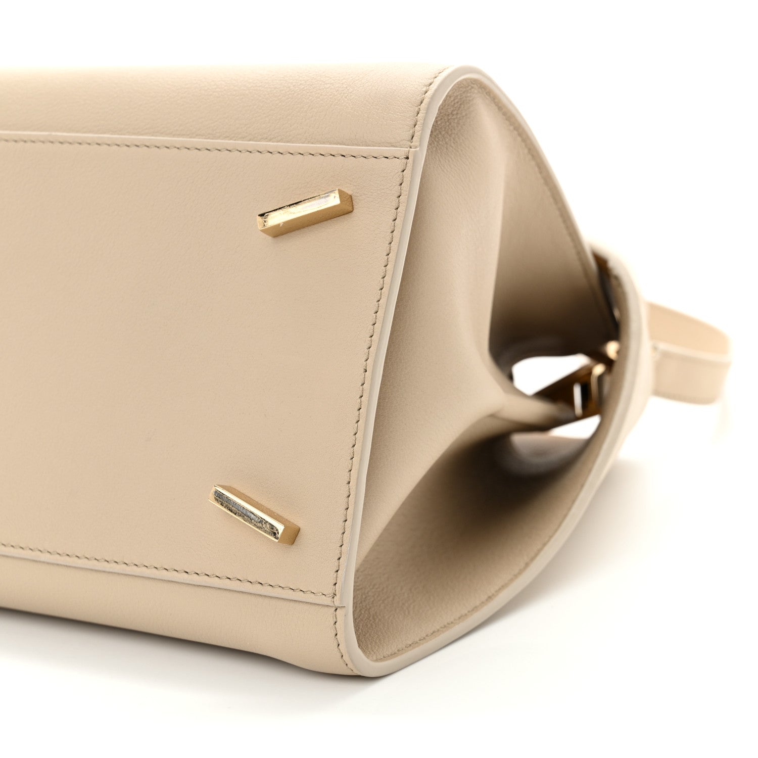 Salvatore Ferragamo Calfskin Medium Hug Bag Stone Burnt Orcher 9 of 10