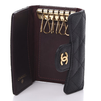 Chanel Caviar Quilted 6 Key Holder Black 9 of 16