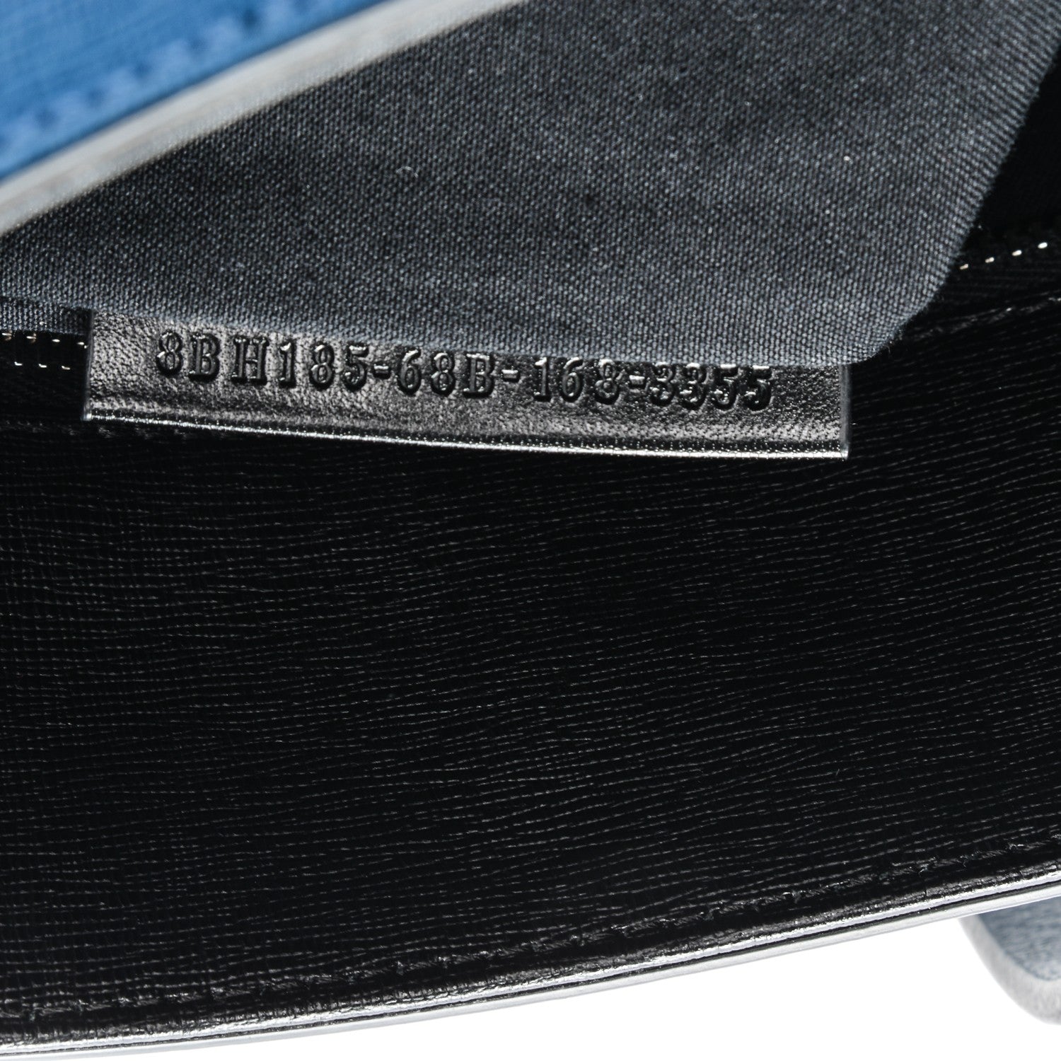 Fendi Vitello Elite Cuoio Monster Buggies Medium Roll Tote Blue Royal Black 7 of 7