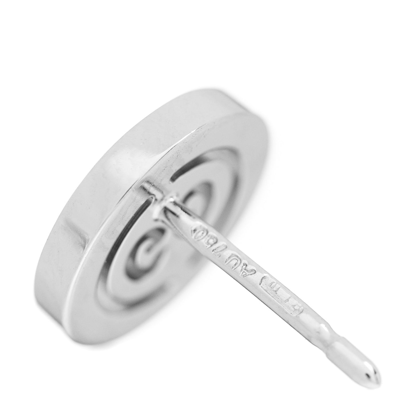 18K White Gold Diamond Icon Twirl Stud Earrings
